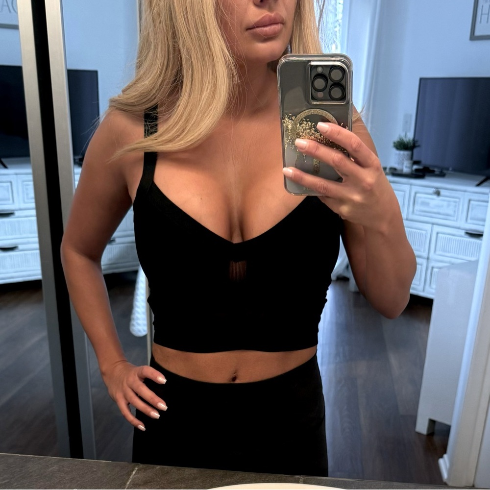 bebe strap crop top